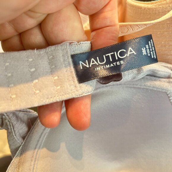 3/$25 Nautica Intimates Padded Push Up Bra Pink Sz 38C Underwire Support Tshirt - Picture 6 of 7
